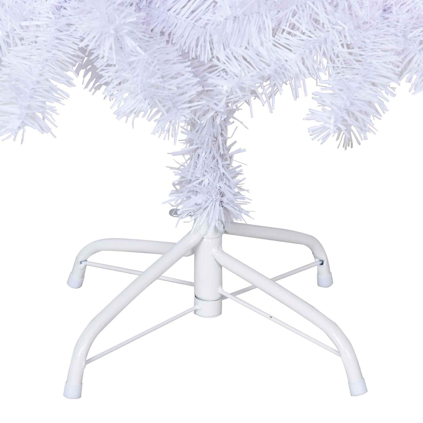 vidaXL Künstlicher Weihnachtsbaum Weiß 210 cm PVC und Stahl