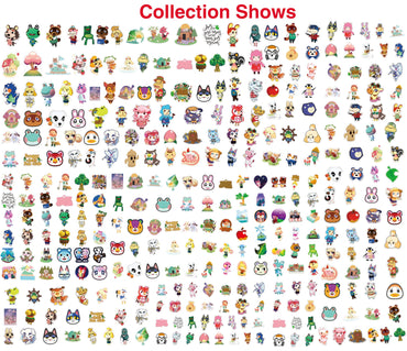 Pounchi Cartoon Animal Game Stickers (200 Pcs) Cute Cartoon PVC Sticker Merchandise Gifts for Party Supplies Decorations Laptop Water Bottle for Teens Kids