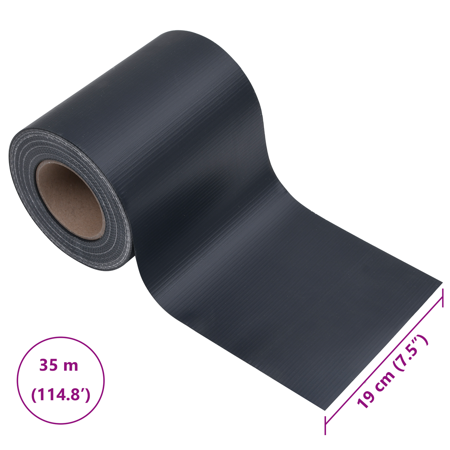 vidaXL Garten Sichtschutzbildschirme 2 pcs Dunkelgrau 35 x 0.19 m PVC