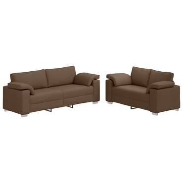 vidaXL Canapé 2 places marron 219 x 80 x 82 cm Tissu