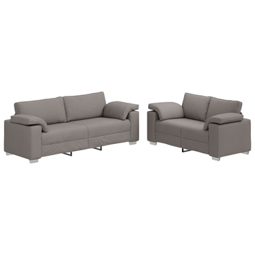 vidaXL Canapé 2 places Taupe 219 x 80 x 82 cm Tissu