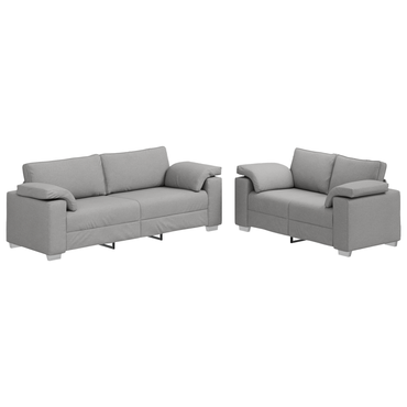 vidaXL Canapé 2 places Gris nuage 219 x 80 x 82 cm Tissu