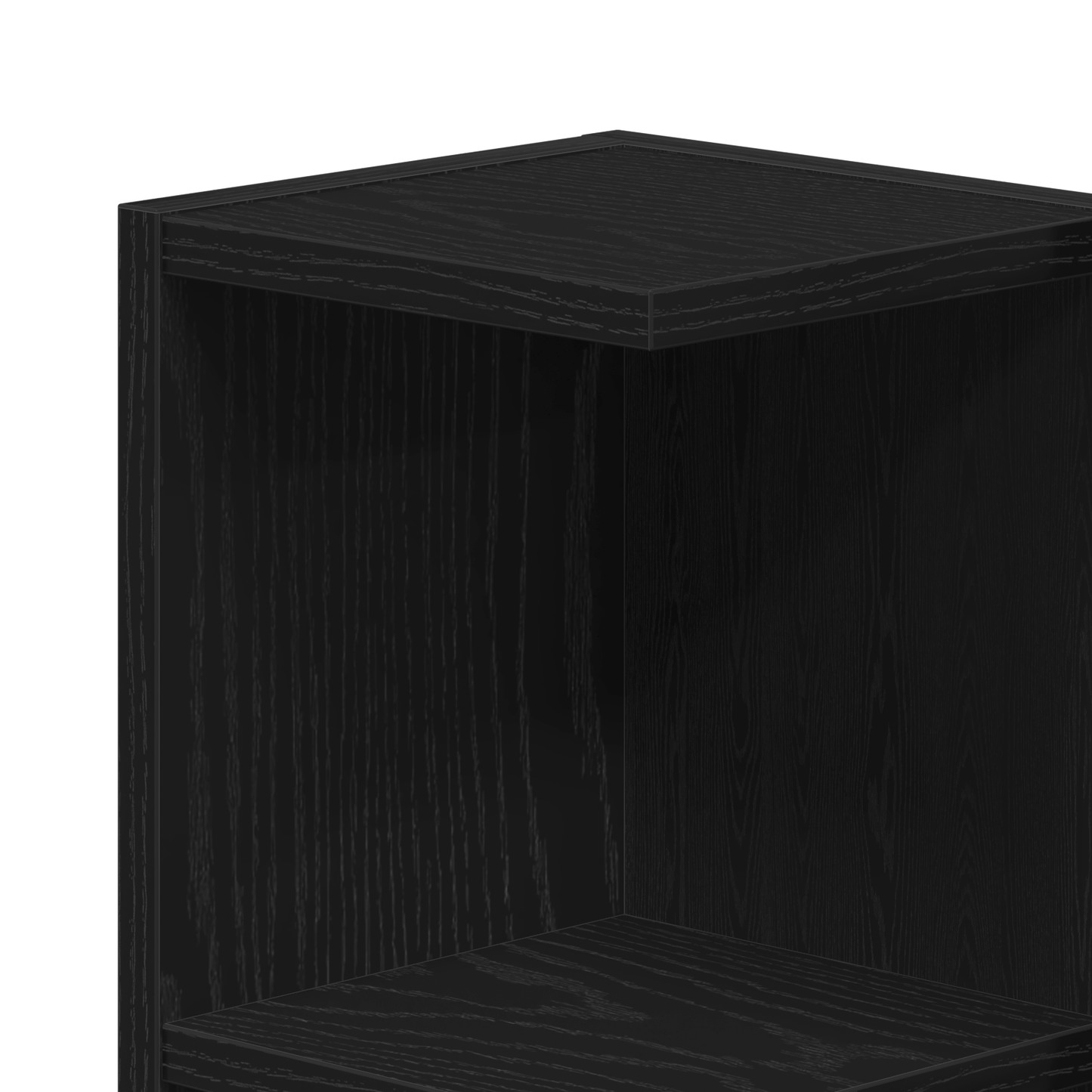 vidaXL Badezimmermöbel-Set mit Regal 3 pcs Schwarz 30 x 30 x 179,5 cm