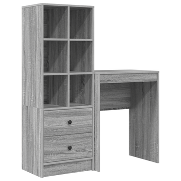 vidaXL Schreibtisch mit Schubladen 2 pcs Graues Sonoma