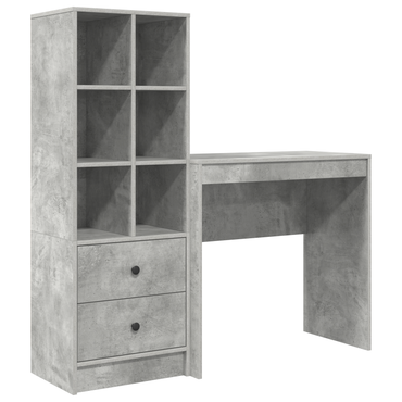 vidaXL Bureaux avec tiroirs 2 pcs Gris béton