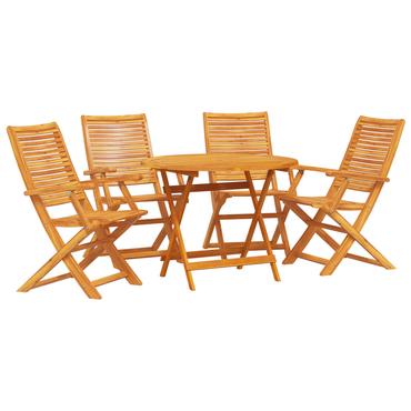 vidaXL Garten Essgruppe 5 pcs Braun Akazie Massivholz