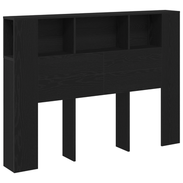 vidaXL Kopfteil Schrank Schwarz Eichen-Optik 120 x 18.5 x 102.5 cm