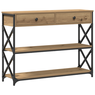 vidaXL Console de table avec tiroirs Chêne Artisan 100 x 28 x 75 cm