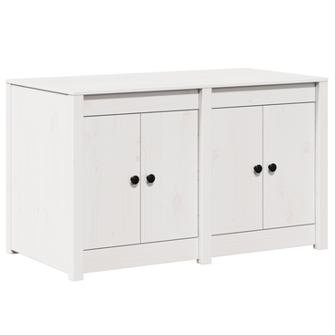 vidaXL Küchenschrank mit Regal Weiß 106 x 55 x 64 cm Massivholz Kiefer