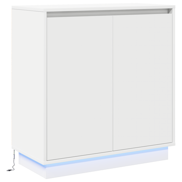 vidaXL LED-Sideboard mit Regal Weiß 71 x 34,5 x 75 cm Holzwerkstoff
