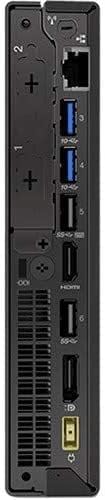 Lenovo ThinkCentre M920q Tiny Desktop, Intel 6-Core i5-8500T, 16 GB RAM, 256 GB NVMe SSD, HDMI, DisplayPort, WLAN, Bluetooth, kabellose Tastatur und Maus, Windows 11, schwarz (Generalüberholt) 