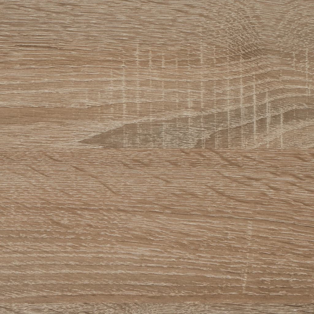 Table basse FMD avec étagère marron chêne