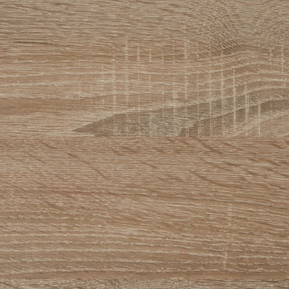 Table basse FMD avec étagère marron chêne
