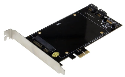 SEDNA – PCI Express (PCIe) Dual 2,5-Zoll SSD/HDD-Montageadapter (kurze doppelseitige SSD-Version) (mit integrierter Stromversorgung, kein SATA-Stromanschluss erforderlich), SSD/HDD nicht im Lieferumfang enthalten