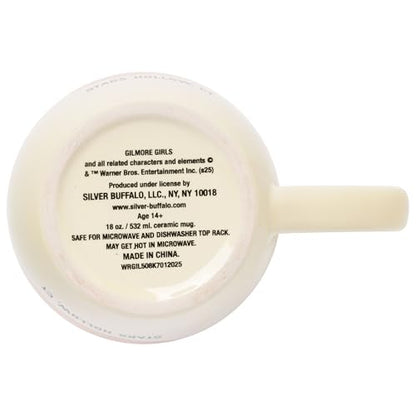 Silberner Buffalo-Keramikbecher „Gilmore Girls“ mit Lukes Logo, 18 Unzen
