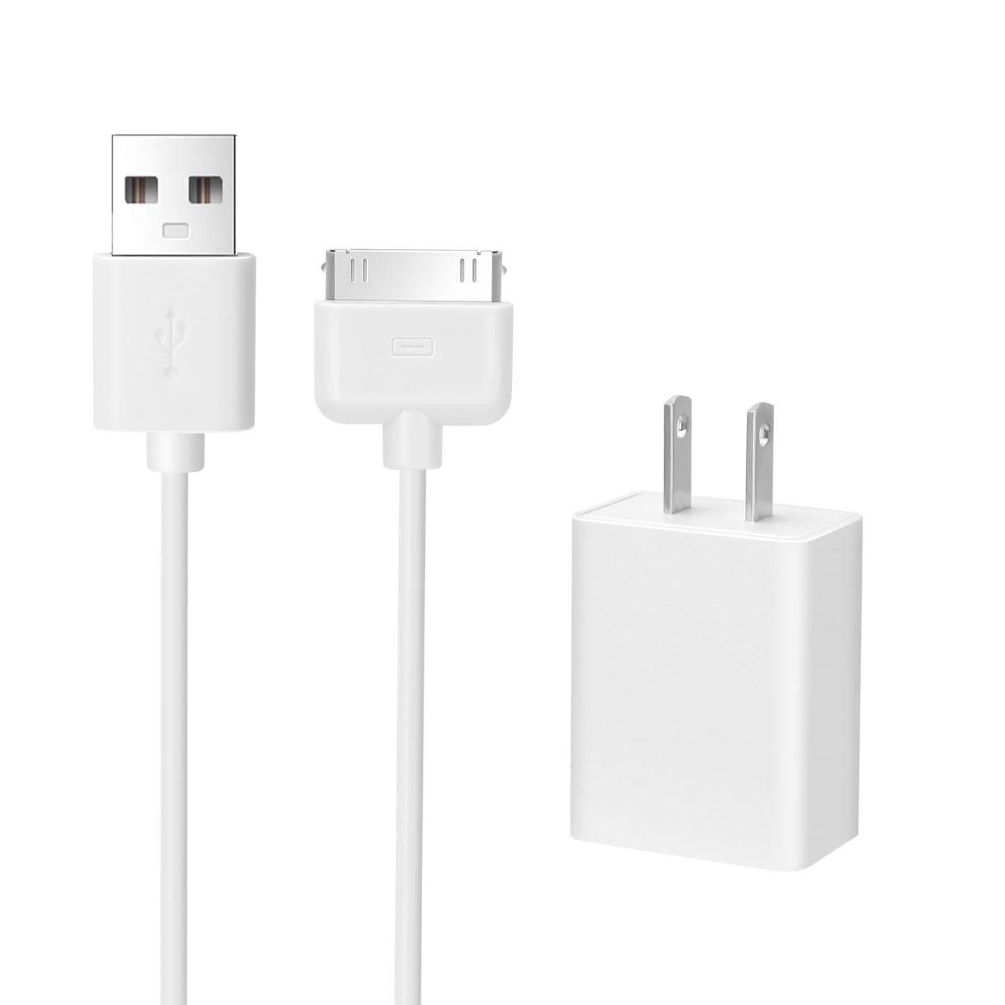 Altes 30-Pin-Ladegerät für iPhone 4/4S/3G/3GS, altes iPad 1/2/3, iPod Touch/Nano/Classic mit Kabel (1 m)