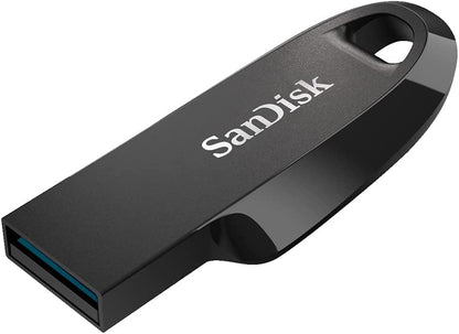 SanDisk 64 GB Ultra Curve USB 3.2 Gen 1 Flash-Laufwerk – SDCZ550-064G-G46 – im Bundle mit (1) Everything But Stromboli Lanyard