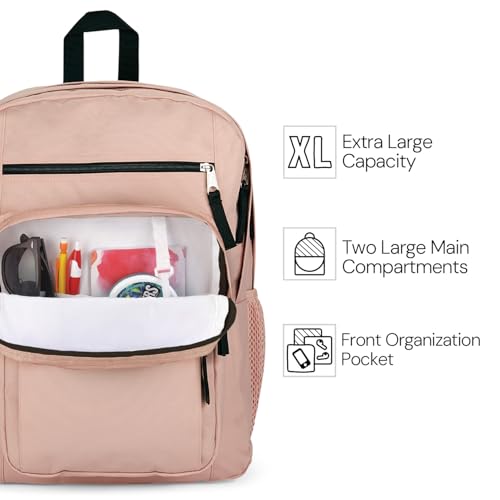 JanSport Laptop Backpack - Computer Bag with 2 Compartments, Ergonomic Shoulder Straps, 15” Laptop Sleeve, Haul Handle - Book Rucksack - Strawberry Shower