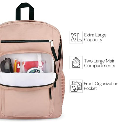 JanSport Laptop Backpack - Computer Bag with 2 Compartments, Ergonomic Shoulder Straps, 15” Laptop Sleeve, Haul Handle - Book Rucksack - Strawberry Shower
