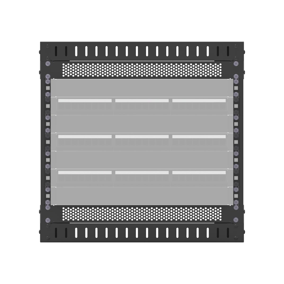 QiaoYoubang 5 Pack 1U Venting Blank Panel - Steel Blank Rack Mount Panel Spacer for 19in Server Rack Cabinet or Enclosure, Black (1UVBP5PC)