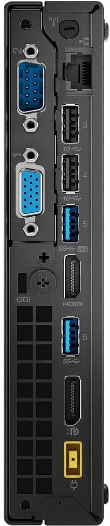 Lenovo ThinkCentre M920q Tiny Desktop, Intel 6-Core i5-8500T, 16 GB RAM, 256 GB NVMe SSD, HDMI, DisplayPort, WLAN, Bluetooth, kabellose Tastatur und Maus, Windows 11, schwarz (Generalüberholt) 