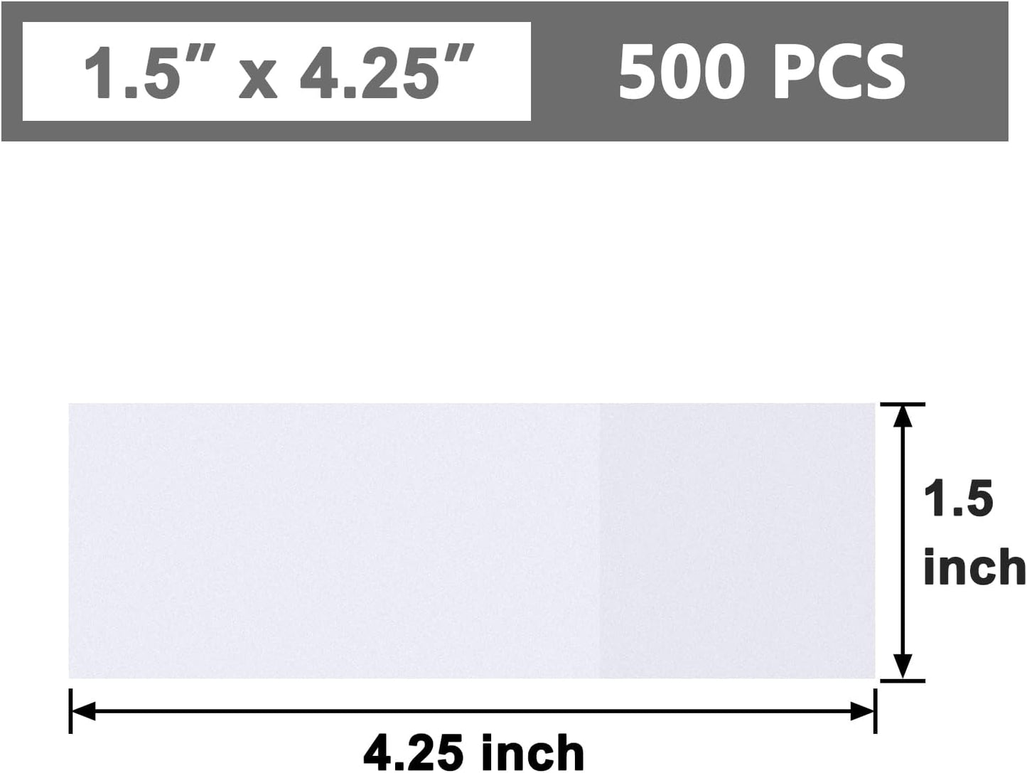 NATURALABEL Napkin Bands, Paper Napkin Rings Self Adhesive 500-Count (White)