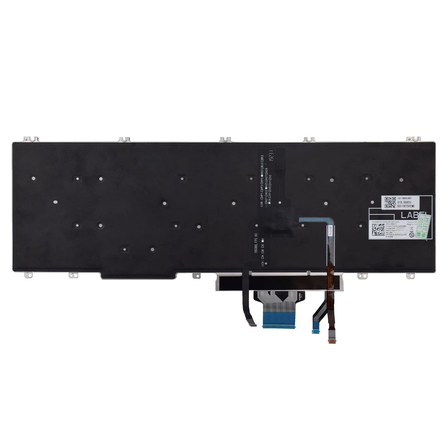 SUNMALL Ersatztastatur kompatibel mit Dell Latitude 5500, 5501, 5510, 5511 und Precision 3540, 3541, 3550, 3551 mit Mauszeiger und Hintergrundbeleuchtung