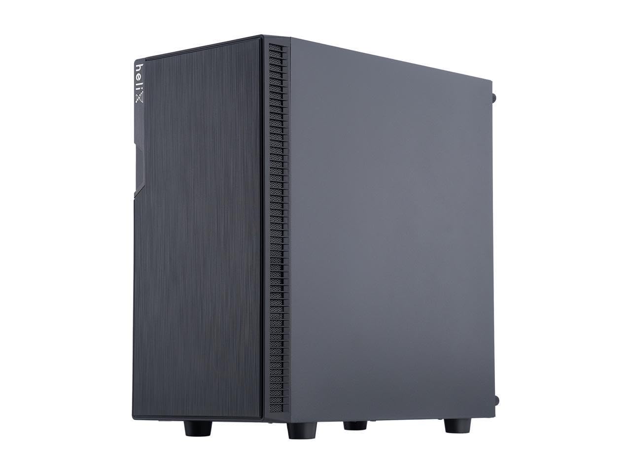 Rosewill FBM-X2-400-HELIX Micro-ATX Mini-Tower-PC-Gehäuse für Gaming und Büroanwendungen mit vorinstalliertem 400-W-Netzteil, Unterstützung für 240-mm-AIO-Wasserkühlung, 2x USB 2.0, 1x USB 3.0