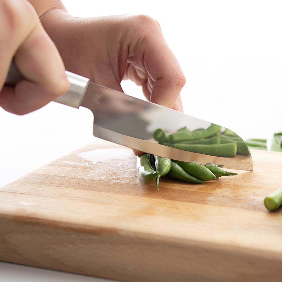 Rada Cutlery Küchenmesser (R140), 12 cm lange, hohlgeschliffene Klinge aus Edelstahl, hergestellt in den USA, silberner Griff