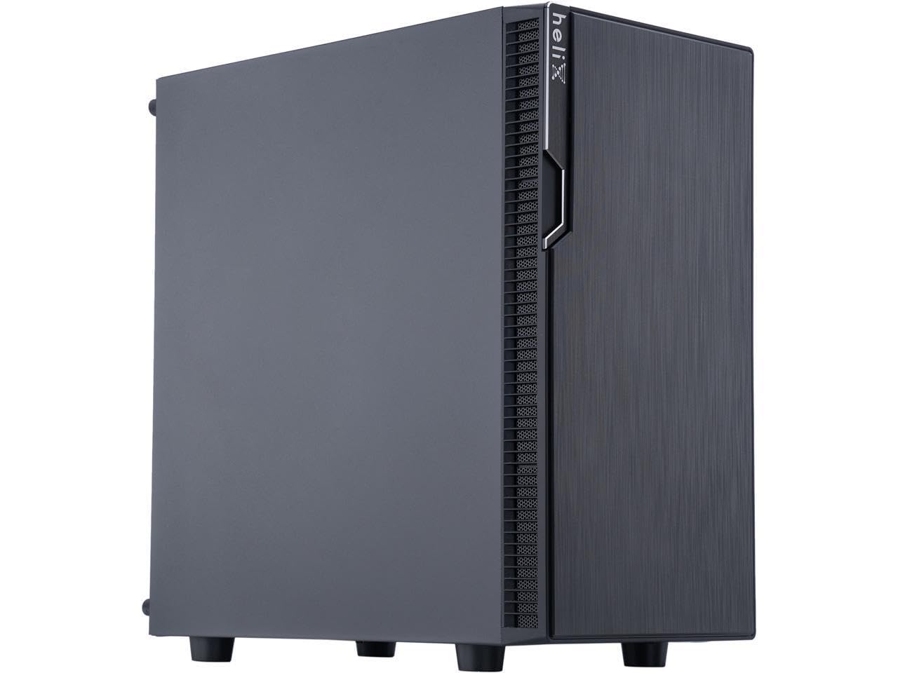 Rosewill FBM-X2-400-HELIX Micro-ATX Mini-Tower-PC-Gehäuse für Gaming und Büroanwendungen mit vorinstalliertem 400-W-Netzteil, Unterstützung für 240-mm-AIO-Wasserkühlung, 2x USB 2.0, 1x USB 3.0