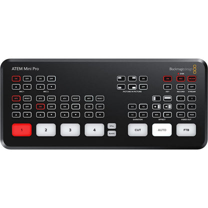 Blackmagic Design ATEM Mini Pro ISO HDMI Live Stream Switcher Bundle mit 6' HDMI-Kabel, 7' Cat5e-Kabel und 5er-Pack SolidSignal Kabelbindern (SWATEMMINIBPRISO) 