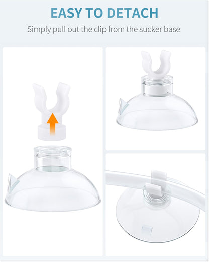 Pawfly Aquarium-Saugklemmen für Standard-Luftschläuche (3/16 Zoll Innendurchmesser), transparente Schlauchhalterung, Zubehör für die Belüftung von Aquarien, 20er-Packung