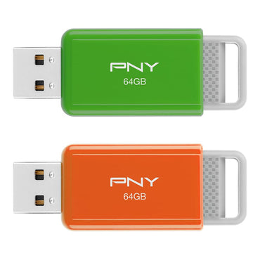 PNY 64GB USB 2.0 Flash Drive 2-Pack