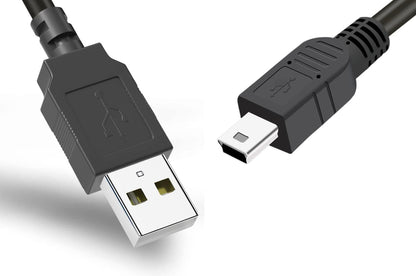 Mini-USB-Kabel für GoPro Hero 4, 3, 2, 30-90 cm (1-3 Fuß) zum Datensynchronisieren und Laden der Kamera, USB-A-auf-Mini-B-Schnellladekabel für GoPro Hero 3+ (Silber, Schwarz, Weiß)