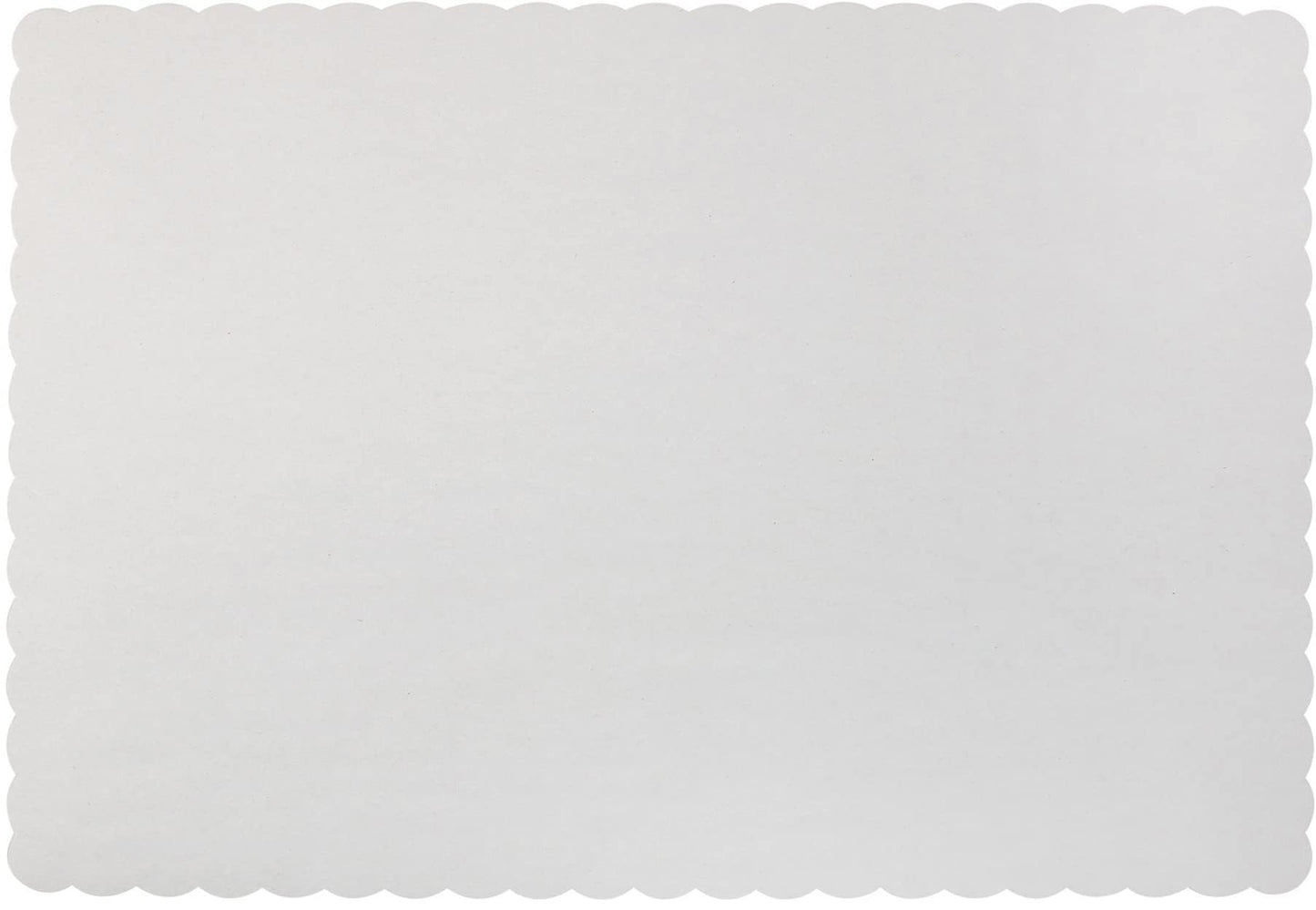 Papier-Tischsets – Einweg – Wellenrand (100 Stück, Weiß)