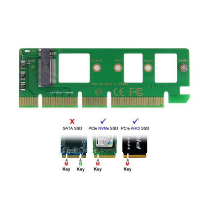xiwai NVME AHCI SSD NGFF M-Key zu PCI-E 3.0 16x x4 Adapter für XP941 SM951 PM951 A110 m6e 960 EVO SSD