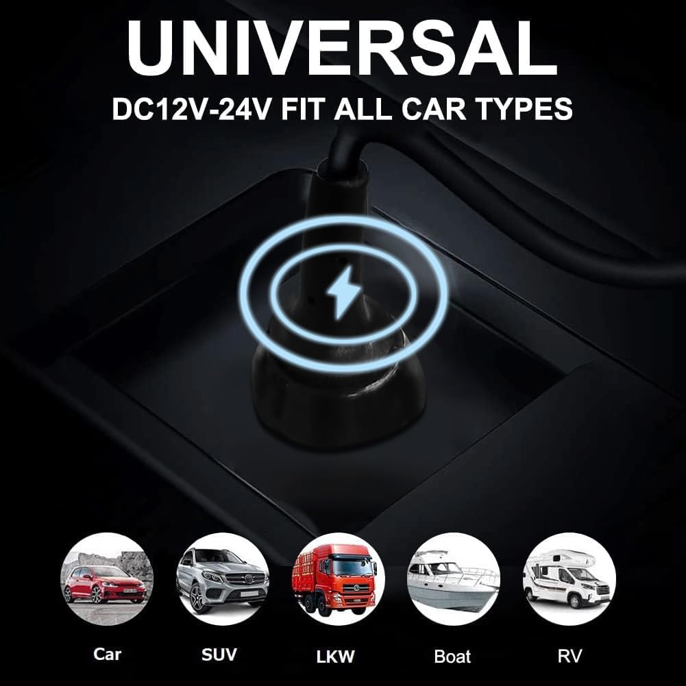 100W USB C Laptop Car Charger for Dell Latitude/Dell XPS, Lenovo Thinkpad/Yoga/IdeaPad, MacBook Pro/Air, HP Spectre/Elitebook, LG Gram, Samsung Acer Asus Chromebook Charger