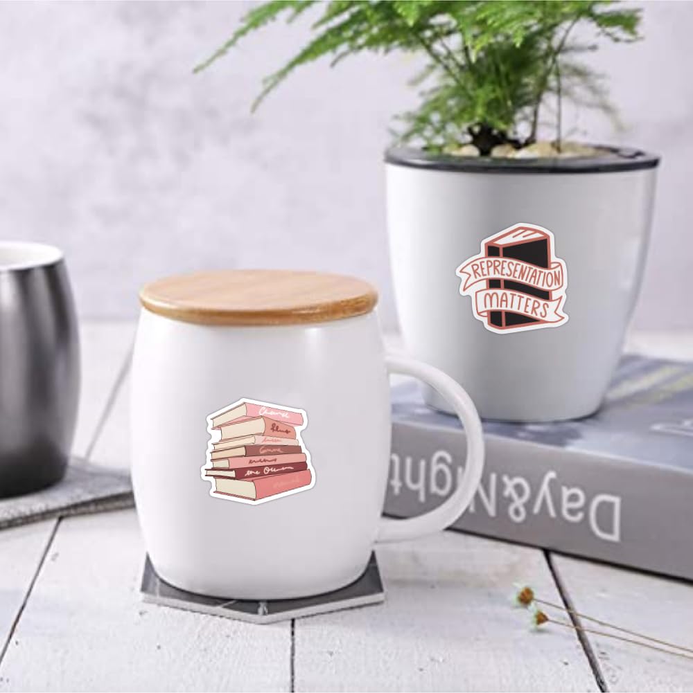 XINGXIANGUS 102-teiliges Sticker-Set für Bücherliebhaber, wasserfeste Sticker für Kindle, Laptop, Handy und Wasserflasche – das perfekte Geschenk für Bücherfreunde