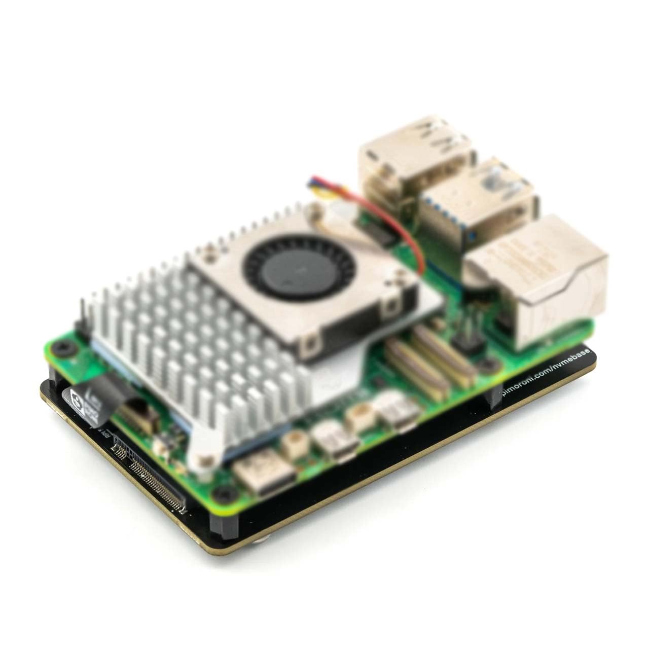 NVMe Base für Raspberry Pi 5 M.2 HAT PCIe-Erweiterungskarte (M.2 2230 bis 2280 unterstützt) (0 TB (M.2))