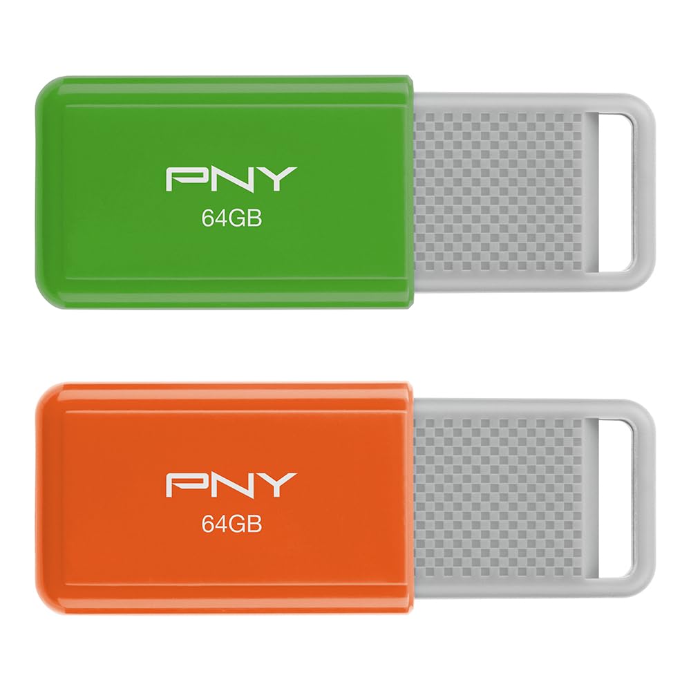 PNY 64 GB USB 2.0 Flash-Laufwerk 2er-Pack