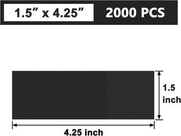 NATURALABEL Standard Napkin Band, Paper Napkin Rings Self Adhesive 2000-Count (Black)