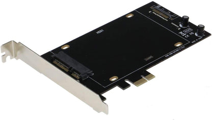 Sedna – PCI Express (PCIe) Dual 2,5 Zoll SATA III (6G) SSD-Adapter (kurze doppelseitige SSD-Version) (mit integrierter Stromversorgung, kein SATA-Stromanschluss erforderlich, optimal für Mac), SSD/HDD nicht im Lieferumfang enthalten