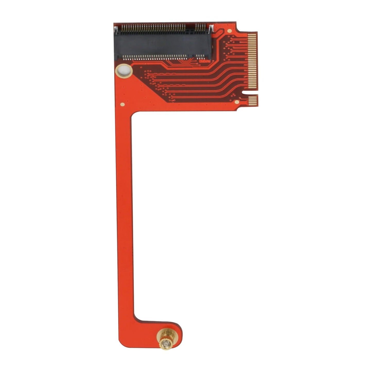 Suckoo SSD-Festplatten-Erweiterungskarte für ROG Ally Handheld 2230 auf 2280 (NVMe, M-Key, NGFF, M.2, PCIe 4.0/3.0, Goldfinger, hohe Kapazität, 90°-Winkel, Upgrade-Konverter, rot)