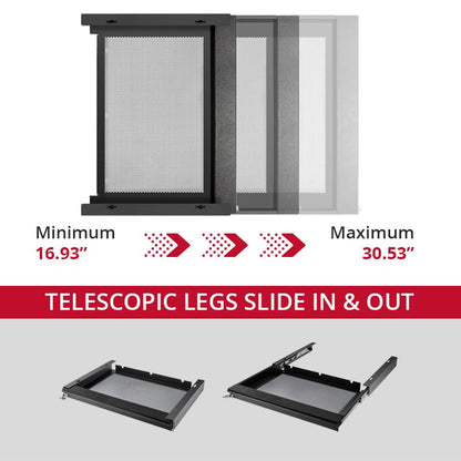 Penn Elcom Laptop-Schublade für unter den Schreibtisch, abschließbar, für 20-Zoll-Laptops – Hochwertige Sicherheitsschubladen – Modell EX-6171B