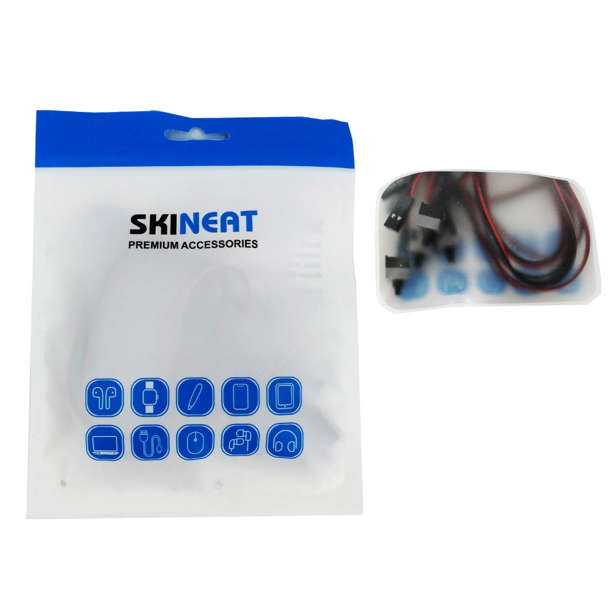 skineat 3er-Pack 2-Pin SW PC-Desktop-Stromkabel Ein/Aus-Druckknopf ATX-Computer-Schalterkabel 45 cm