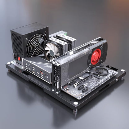 Stapelbares, offenes Computergehäuse-Rack – Modulares PC-Rahmengehäuse für ATX/MATX/ITX-Motherboards, ideal für Studio, Mining-Rig und DIY-Systeme