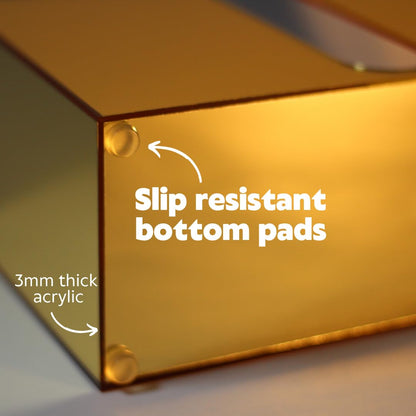 Küchenrollenspender, goldener Küchenrollenhalter, gefalteter Serviettenhalter aus Acryl für die Küche, mehrfach faltbarer C-, Z- und dreifach faltbarer Küchenrollenspender für Badezimmer