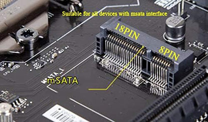 Dogfish SSD mSATA 60GB Interne Solid-State-Festplatte Hochleistungsfestplatte für Desktop-Laptop SATA III 6Gb/s Mini-SATA-SSD (60GB mSATA) 