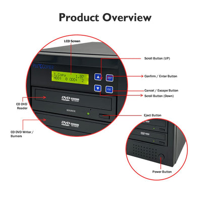 PlexCopier 24X 1-zu-1-Kopierer (CD, DVD, M-Disc) mit kostenlosem Kopierschutz