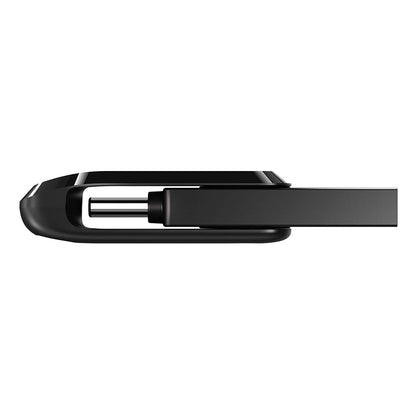 SanDisk Ultra Dual Drive Go USB Typ A &amp; Typ-C 128 GB Flash-Laufwerk für Smartphones, Tablets &amp; Computer – High-Speed ​​USB 3.1 USB-Stick (SDDDC3-128G-G46) im Bundle mit einem Everything But Stromboli Lanyard